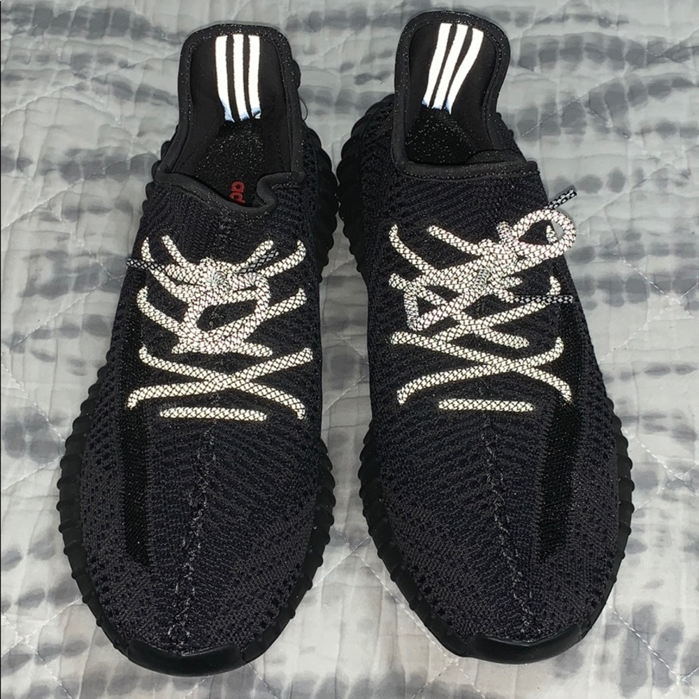 Yeezy 350 black reflective